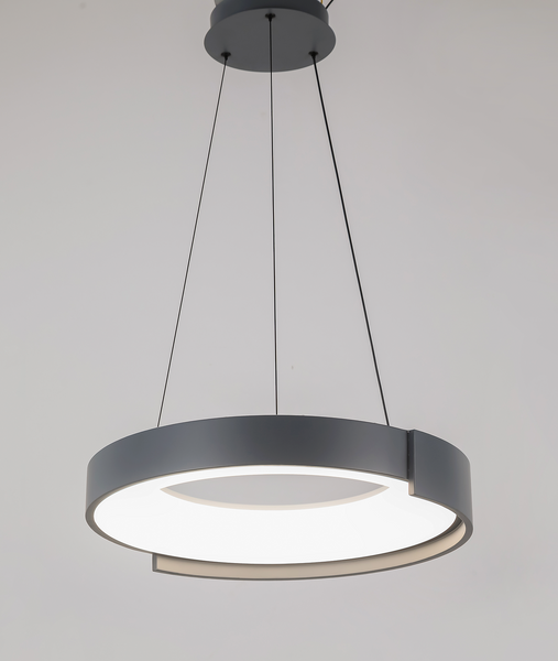 Подвесная led люстра 74W в сером цвете (81-P3167 (500) GY) 81-P3167 (500) фото
