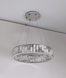 Хрустальная серебряная люстра 60см 55W 3000-6000К из алебастра (камень) и стекла (80-9L8848 (600) CH) 80-9L8848 (600) CH фото 2