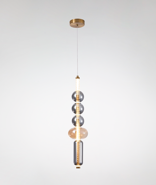 Подвесной бронзовый стеклянный светильник 8W (88-P68145 AB+AM+SM) 88-P68145 AB+AM+SM фото