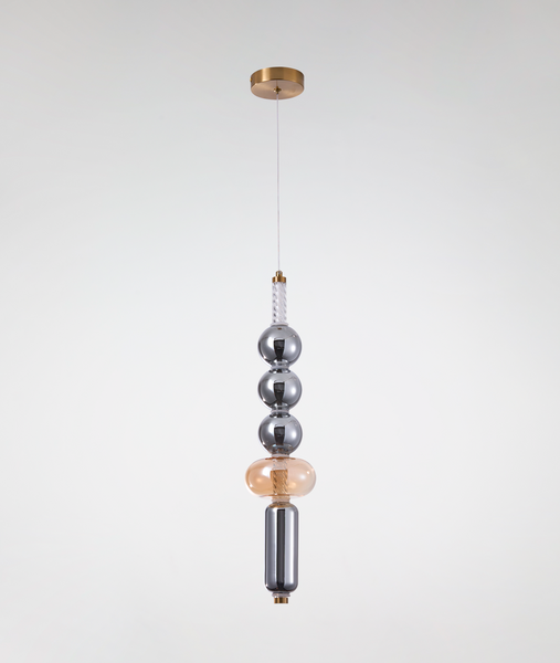 Подвесной бронзовый стеклянный светильник 8W (88-P68145 AB+AM+SM) 88-P68145 AB+AM+SM фото