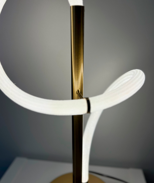 Настільна бронзова приліжкова лампа та нічник із гнучкого канату в стилі арт деко (81-T3027 AB) 81-T3027 AB фото