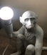 Белая напольная лампа &ndash; сидящая обезьянка "Monkey" (909-VXL8051B WH) 909-VXL8051B фото 2