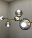 Бронзова сучасна люстра на 6 плафонів (52-9802-6 BRZ+BK) 52-9802-6 фото 3