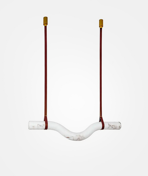 Люстра из алебастра (камня) 120см 32W 3000-6000К с элементами экокожи (80-9L8804L (1200)) 80-9L8804L (1200) фото