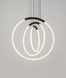 Подвесная led люстра 30W в черном цвете (81-2022 (300+400+500) BK) 81-2022 (300+400+500) BK фото 1